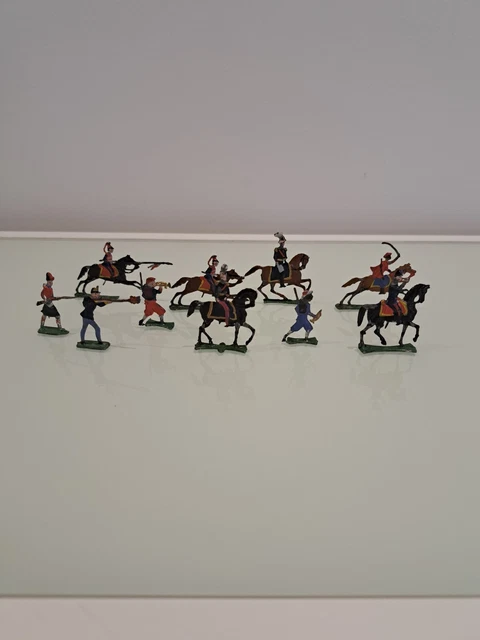 20 Soldats Prussiens 1870 – Heinrichsen Zinnfiguren – Étain Peint – Échelle 1:60 – Boîte D'époque