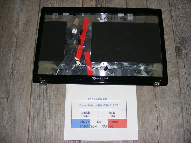 CONTOUR D'ÉCRAN (BEZEL) POUR PACKARD BELL EASYNOTE ENLG81BA – NOIR – PIÈCE OCCASION