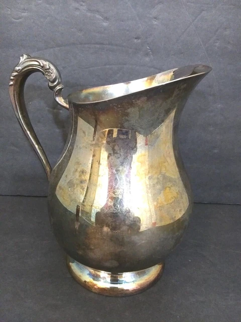 F B Rogers Silver Company Water Pitcher 1883 With Ice Guard 9 Inch Tall
