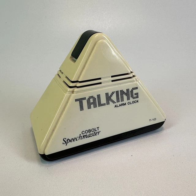 COBALT SPEECHMASTER T10 Talking Alarm Clock Vintage 1980'S Digital