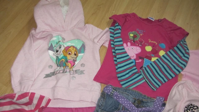 BUNDLE GIRLS 5-6 YEARS CLOTHES fleece jacket, trousers, tops,skirt,leggings,jean 5