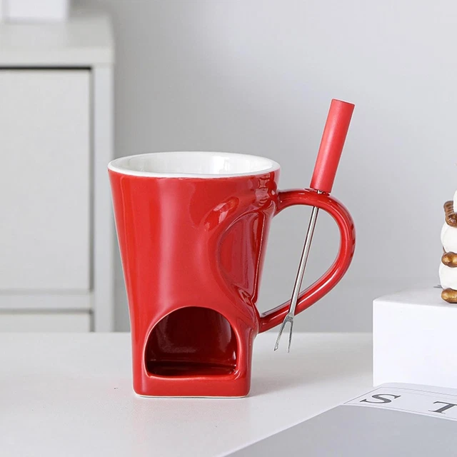 SERVICE À FONDUE Aubecq vintage orange - Design rétro années
