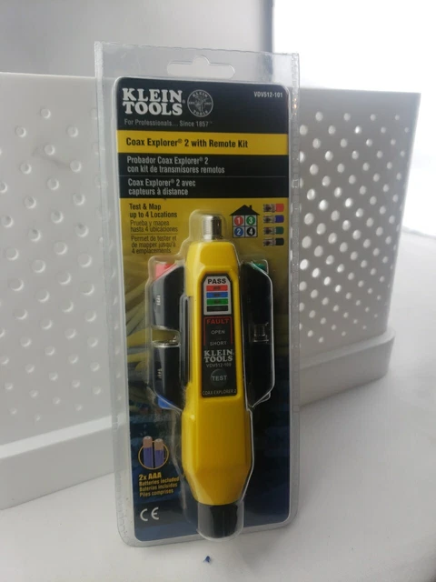 Klein VDV512-101 Explorer 2 Coax Tester Kit, Includes Cable Tester / Wire Tracer 2
