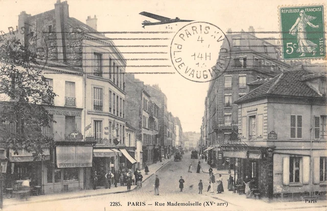 CPA 75 PARIS 15e RUE MADEMOISELLE AVION