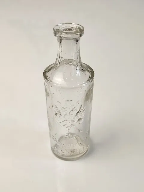 Pharmacy Glass Bottle Brocard and Co Imperial Moscow Pharmacy Bottle Antique