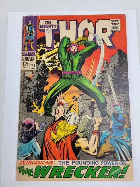 Mighty Thor #148 Marvel Comics 1967 1st App. Wrecker - Origin Black Bolt