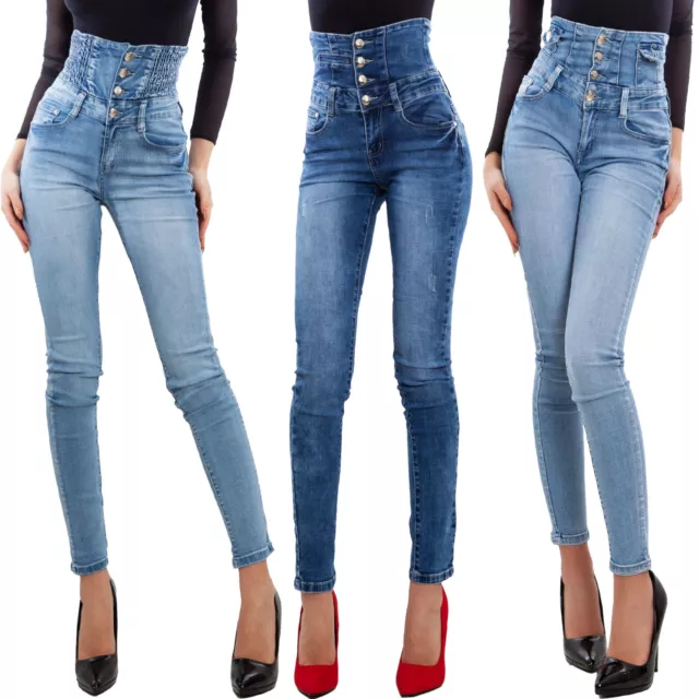 Jeans donna vita alta skinny slim elasticizzati pantaloni denim TOOCOOL XM-1016