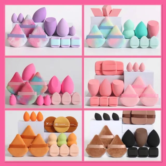 💜 Set 12/15 Makeup Sponge Blender Powder Puff foundation blush cosmetic beauty