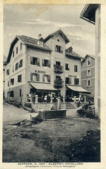 BELLUNO.  Dolomiti.  CADORE. Albergo CAVALLINO a SAPPADA. Vg. c/fr. 1936.