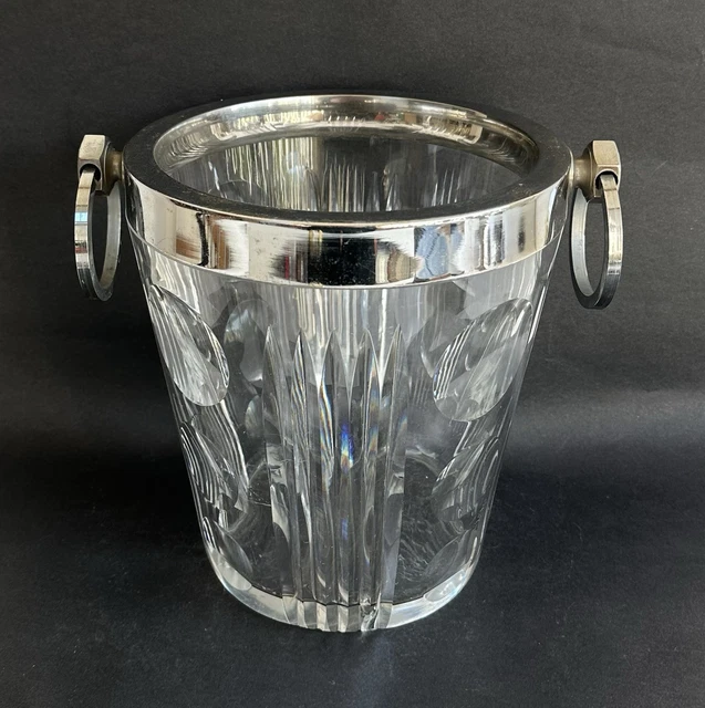 Seau à champagne français acier inoxydable Mid Century, by