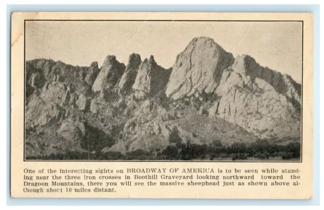 c1910 Vintage Dragoon Mountains Located in Cochise County, AZ Postcard