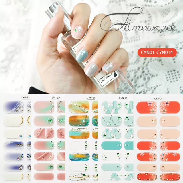 Pegatina envolvente de uñas de tamaño natural manicura polaca arte autoadhesivo decoración ❤