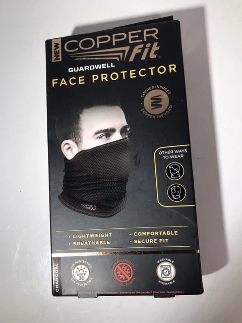 Copper Fit Guardwell Copper Infused Face Protector, Charcoal, One Size
