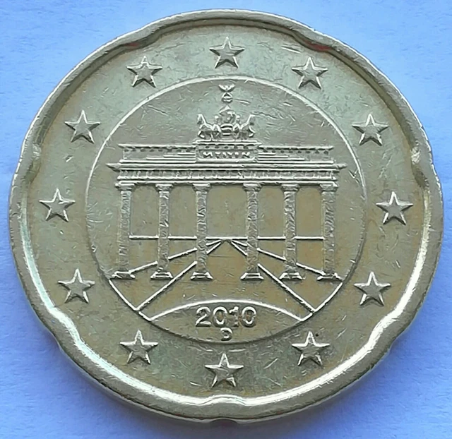 GERMANIA 20 cent 2010 zecca D Monaco di Baviera