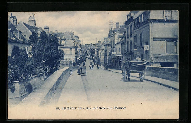 CPA Argentan, Rue de l´Orne, La Chaussée 1927