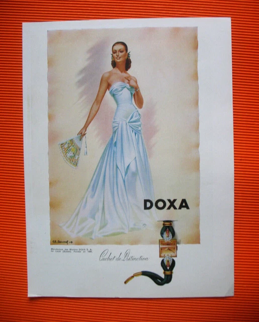 Publicite De Presse Doxa Montre Distinction Illustration Charles Lemmel Ad 1947