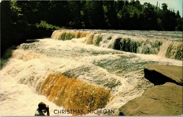 Christmas Michigan MI Waterfall Lower Falls Tahquamenon River Upper Peninsula