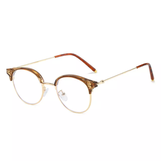 Half Metal Round Frame Nearsighted Minus Distance Myopia Glasses-0.5 1.5 2.0~6.0