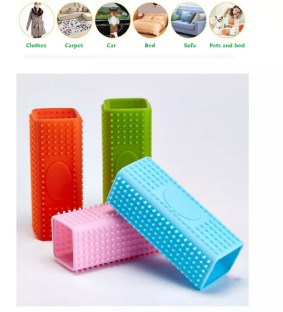 Non-toxic Hollow Rubber Pet Dog Cat Hair Remover Carpet Clothes Cleaner Brush~