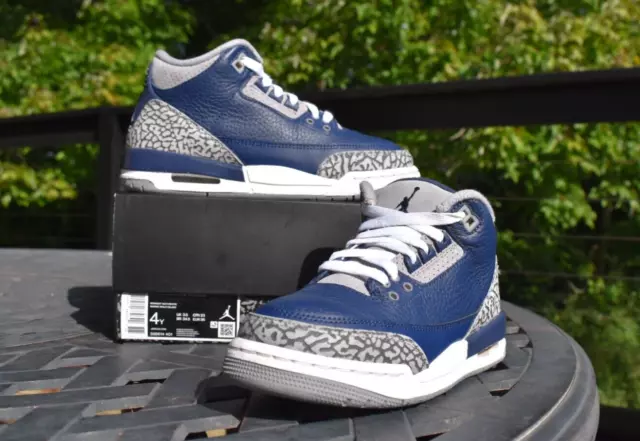 Nike Air Jordan 3 Retro GS 'Georgetown' 2021  398614-401  Youth Size 4Y