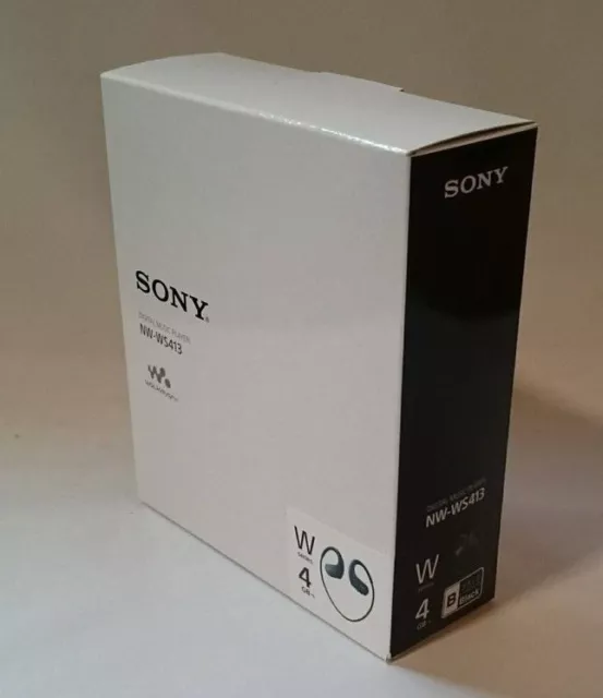 Sony NW-WS413 Schwarz Wasserdicht Walkman Headphone-Integrated MP3 4GB Von Japan