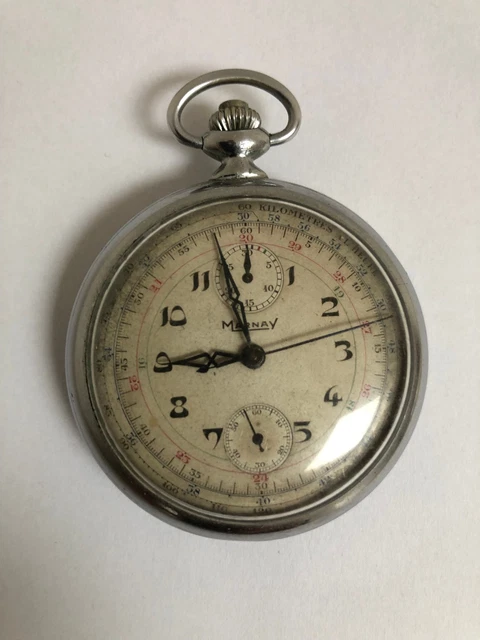 Montre Gousset Ancienne – Chronomètre Style Locomotive – à Réviser