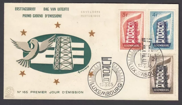 EUROPA CEPT Luxemburg 1956 FDC - € 120
