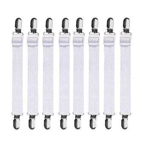 Tendeur Drap Housse Lit 8 pcs Réglable Sangles Draps Élastique Sangle de Main...