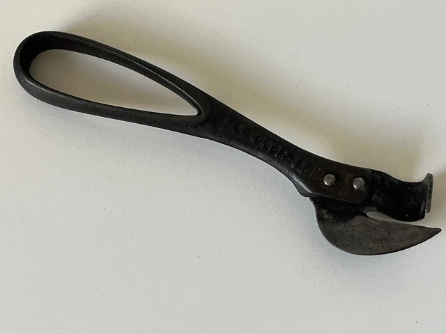 ANTIQUE NEVER SLIP Cast Iron Can Bottle Opener PAT. May17,1882 Movie