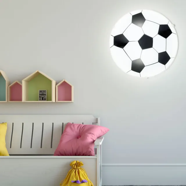 Lampada da soffitto LED bambini vetro calcio ragazzi gioco stanza lampada da parete Living-XXL