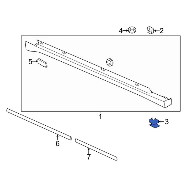 Lincoln W716350S300 Rocker Panel Molding Clip