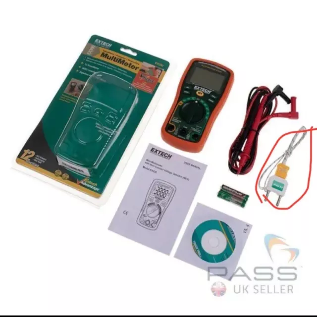 Extech EX330 AC/DC Mini Digital Multimeter *FEHLENDES KABEL* 3