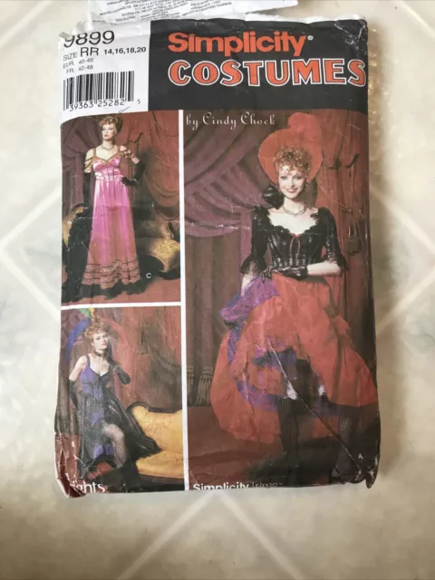 9899 UNCUT Simplicity Sewing Pattern Saloon Costume Wild West sz 14 16 18 20