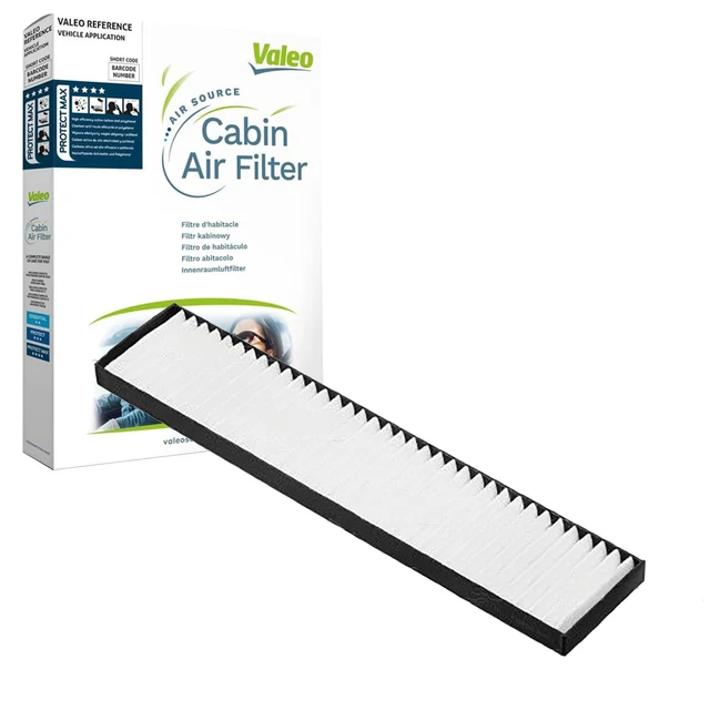 VALEO 698866 Filtre Habitacle ESSENTIAL à Particules (Pollen) - Protection Pollen, Poussière, Bactéries - 205 X 177 X 18 Mm