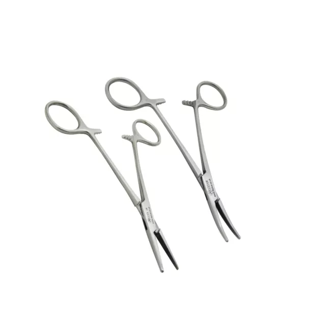 Instruments Chirurgicaux Hémostatique Artère Forceps Crile Set 2 Courbé+Droit