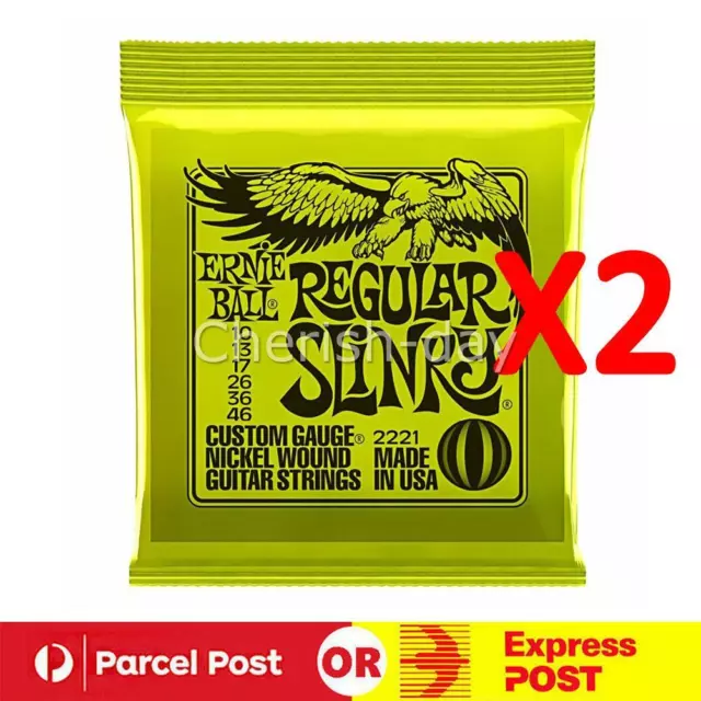 2X For Ernie Ball 2221 Regular Slinky 10-46 Electric Guitar Strings Parts AU