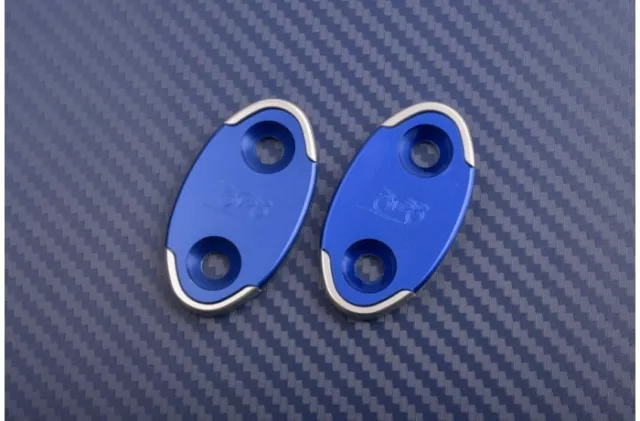 Obturateurs de Rétroviseurs Alu & Bleu HONDA CBR 1000 RR 1000RR 2006-2007 40mm