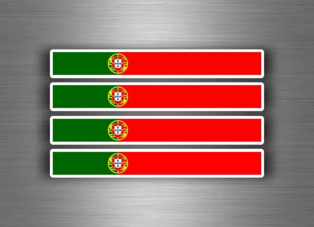 4x Autocollant sticker voiture moto stripes drapeau tuning  portugal