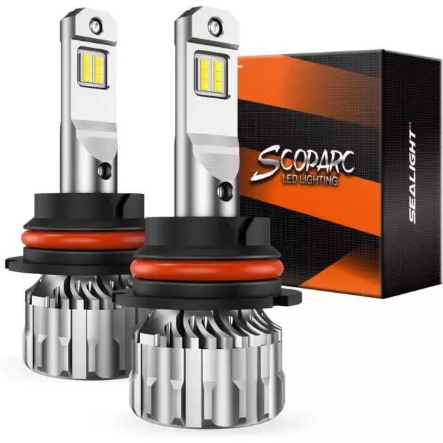 SEALIGHT S6 9004/HB1 70W 6500K White IP67 LED Headlight Bulbs 2Pcs 2