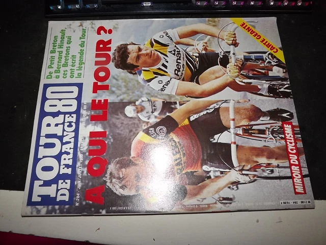 MIROIR DU CYCLISME 283 + poster affiche retro BERNARD HINAULT GUIMARD