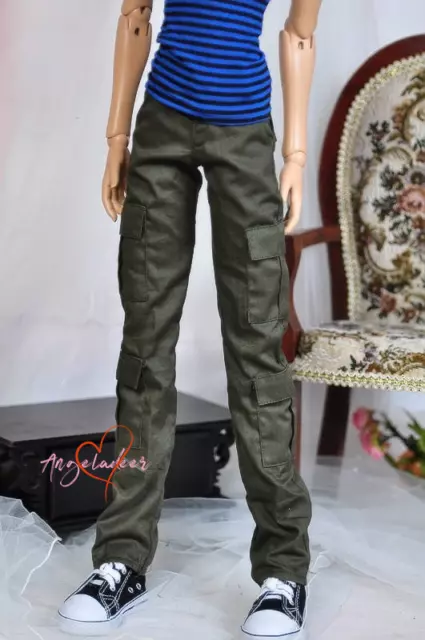 1/4 1/3 Uncle HID BJD Outfit Clothes Military Cargo Pants Trousers Army Green