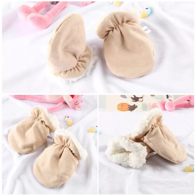 Cute Toddler Christmas Full Finger Cashmere Mittens Winter Warm Baby Gloves