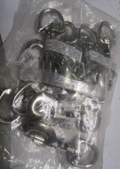 10Pk National Hardware N222-604 Round Swivel Eye Bolt Snap