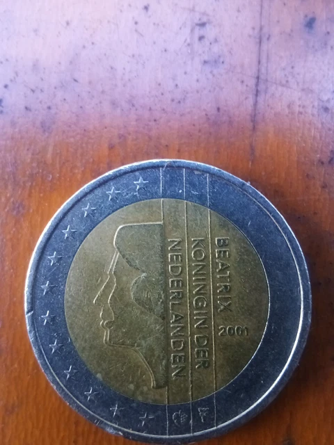 Pièce de 2 euros rare 2001 Beatrix