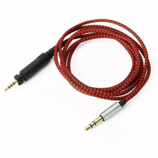 Audio Nylon Cable For Shure SRH840 SRH940 SRH440 SRH750DJ HEADPHONES Red Gray k