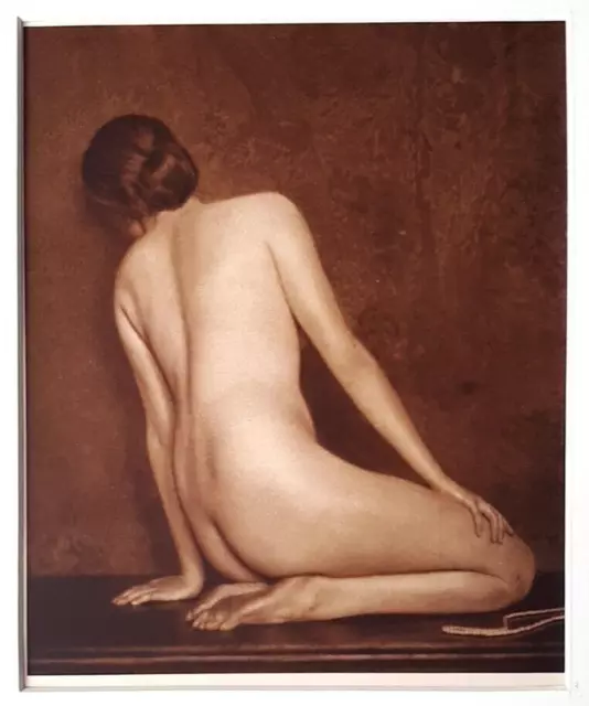 Tare curiosa photographie grande heliogravure femme photo Art Déco nu féminin