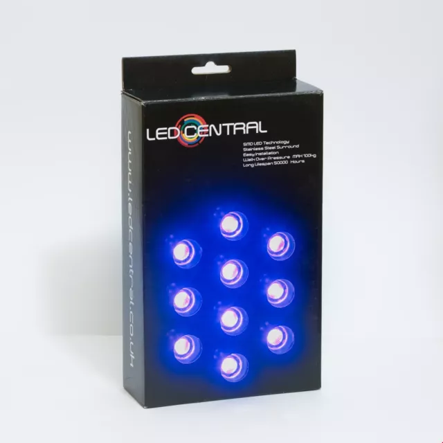 10x30mm BLUE LED Deck/Decking/Plinth/Kickboard/Recessed Kitchen/Garden light Kit