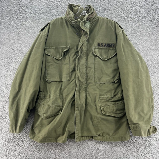 VINTAGE US ARMY Jacket Mens Medium M65 Field Coat Military Vietnam