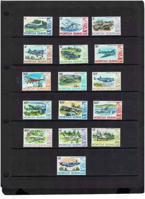 Norfolk Island: 1980, Aircraft, definitive set, MNH.