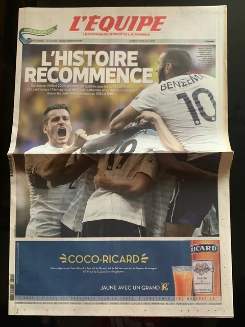 L'Equipe Journal 18/06/2006; Coupe du Monde Football; France-Suisse 0-0/ Corée